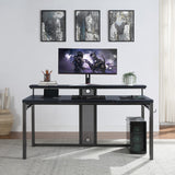 OSP Home Furnishings Adaptor 63" Gaming Desk Black