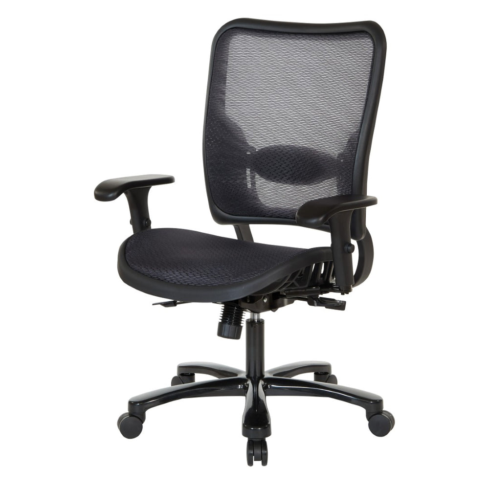 OSP Home Furnishings Air Grid Big and Tall Ergonomic Office Chair with Breathable Mesh Lumbar Synchro Tilt 75-77A753