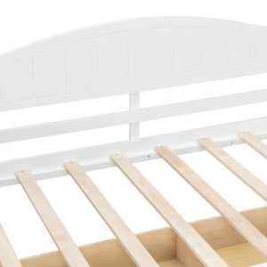 English Elm Twin Canopy Daybed with Pull Out Trundle Pinewood Frame for Kids or Guest Rooms N708P373435K