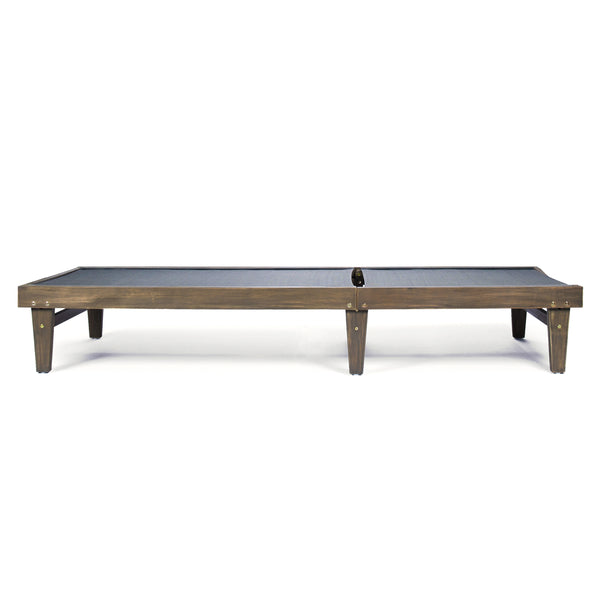 English Elm Summerland Acacia Wood Outdoor Chaise Lounge with Breathable Mesh Seat for Patio 60018.00DGY