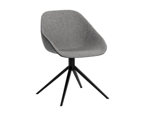 Sunpan Mccoy Swivel Dining Chair - Masculine Charm with Unique Two-Toned Design for Modern Spaces November Grey / Nightfall Black