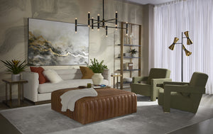 Sunpan Briggs Chandelier – Stunning Black Iron & Bronze Elegance for Dramatic Indoor Spaces, 50.75"W