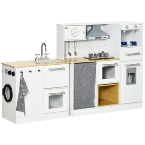 English Elm Qaba Wooden Corner Play Kitchen Set with Sound Effects Nine Appliances Ages 3 to 6 W2225P229196