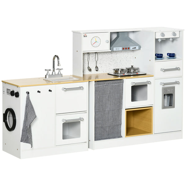 English Elm Qaba Wooden Corner Play Kitchen Set with Sound Effects Nine Appliances Ages 3 to 6 W2225P229196
