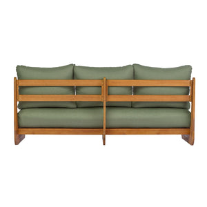 English Elm Outdoor Acacia Wood 5 Seat Chat Set with Teak Finish and Foam Filled Cushions N773OC00157G