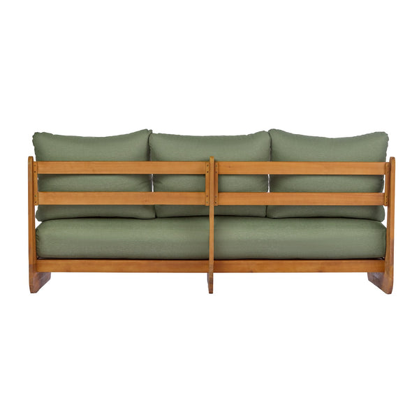 English Elm Outdoor Acacia Wood 5 Seat Chat Set with Teak Finish and Foam Filled Cushions N773OC00157G