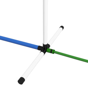 English Elm Pawhut 2-Piece Dog Agility Training Set With Weave Poles, Water Spray Tube, Whistle & Carry Bag W2225P217635-GIGA