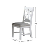 English Elm Set Of 2 Upholstered Dining Chairs In White Finish