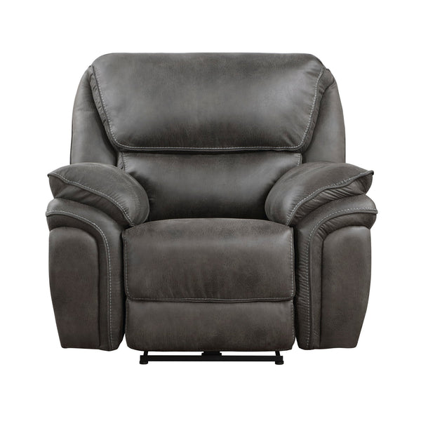 English Elm Plush Microfiber Rocker Recliner with Solid Wood Frame and Pocket Coil Cushioned Seat B011P230403