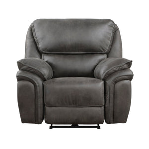 English Elm Plush Power Reclining Sofa Set 3 Piece Microfiber Living Room Usb Charging Suite Gray B011S01288