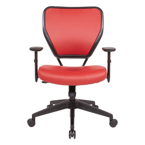 OSP Home Furnishings Silver Ion Antimicrobial Ergonomic Office Chair with Lumbar Support and Adjustable Arms Lipstick 5500D-R100