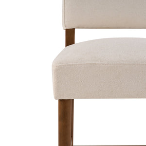 English Elm 26'' Rubberwood Fabric Counterstool Set Padded Backrest Kitchen Island Seating Beige N780P394271B