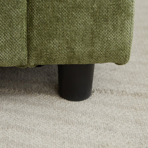 English Elm 94.8" Chenille Modern Deep Seat Sofa Plush Cloud-Like Upholstery, Solid Wood Frame, Luxurious Comfort Green W1193S00172