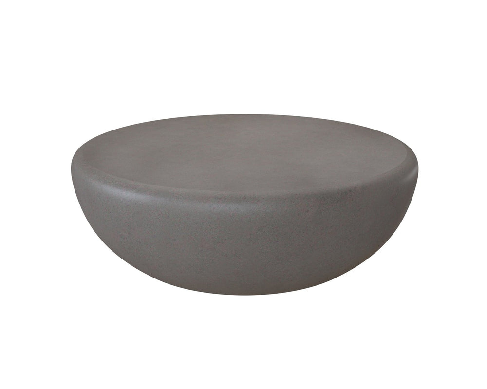 Sunpan IOLITE Round Coffee Table in Grey - Modern Minimalist Design for Stylish Living Spaces & Functionality 110702