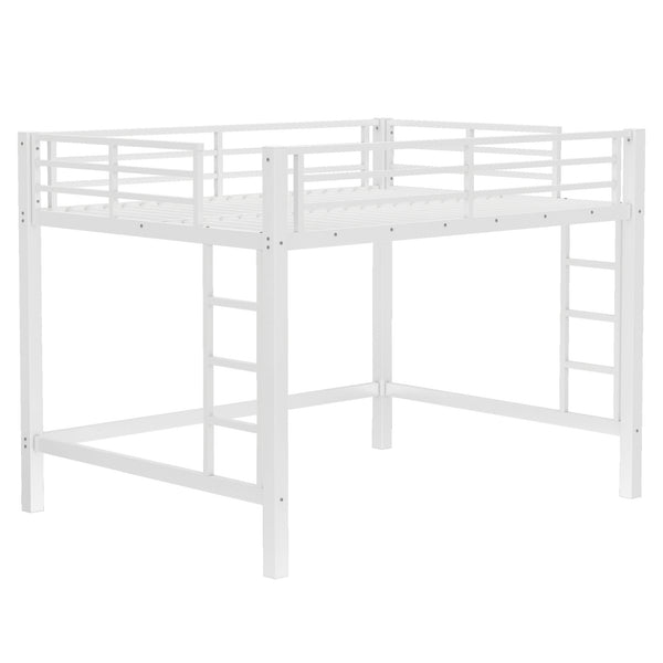 English Elm Twin Xl Solid Pine Loft Bed with Built-in Led Lighting and Storage Shelves W1580S00570