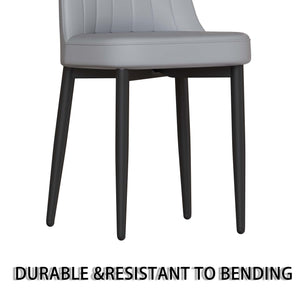 English Elm 63" Medieval-Modern Brown Mdf Dining Table & 4 Ergonomic Pu Chairs Set For Stylish Home & Kitchen W2189S00698