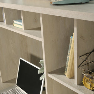 English Elm Hutch, Versatile Brown-Finish Storage Unit With Adjustable Shelves For Living Rooms And Offices B356P367732