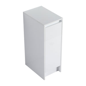English Elm 12" Freestanding Bathroom Storage Cabinet With Soft-Close Doors & Adjustable Shelves In Glossy White W999P312104