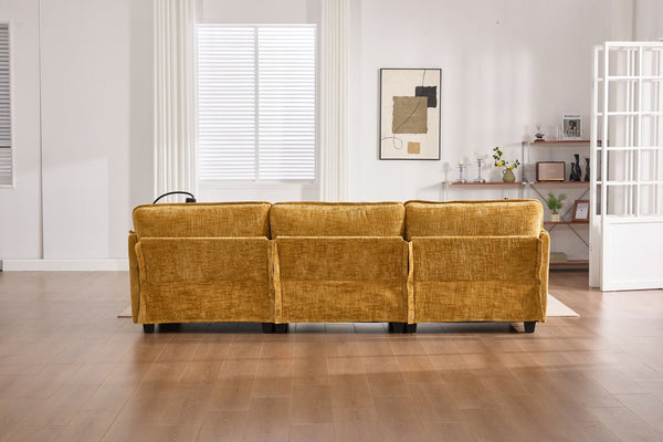 English Elm United 112" Oversized Modular Sectional Sofa For Living Room - Comfy Chenille Couch With Storage & Usb W1568S00187-GIGA