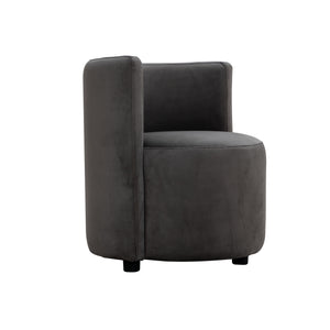 English Elm Upholstered Dark Grey Dining Chair with Backrest — Ergonomic Plush Accent Seat for Kitchen & Living Room W2998P235173