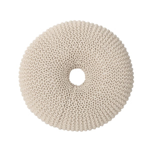 English Elm Knited Chunky Cotton Hand Knit Donut Pouf Artisan Footrest for Living Room or Nursery 62657.00BGE