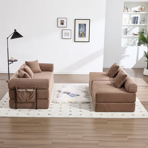 English Elm United We Win Convertible Sofa Bed With Memory Foam, Cloud Corduroy Upholstery For Cozy Spaces W1568S00253-GIGA