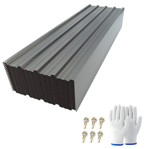 English Elm 10 Galvanized Steel Corrugated Roof Panels Weatherproof Pergola Shed Patio Cover W3213P431207