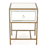 Christopher Knight Home® - Noble House - Inka Mirrored Gold 1 Drawer Side Table