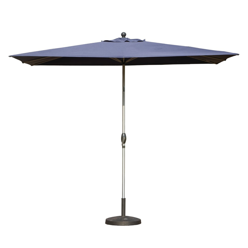 English Elm Rectangle Patio Umbrella With Crank Lift & Adjustable Tilt - Navy Blue Shade For Outdoor Spaces W1859P320955-GIGA