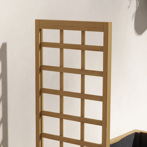 English Elm Outsunny Elevated Garden Bed With Trellis – Perfect For Climbing Plants, Ergonomic Design & Drainage W2225P174416-GIGA