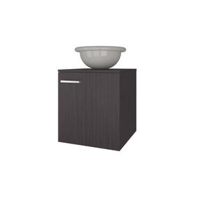 English Elm FM Modern Floating Bathroom Vanity with Integrated Sink and Soft-Close Door for Sleek Storage Wenge 26.4 L x 22.4 W x 11.4 H B128P293880