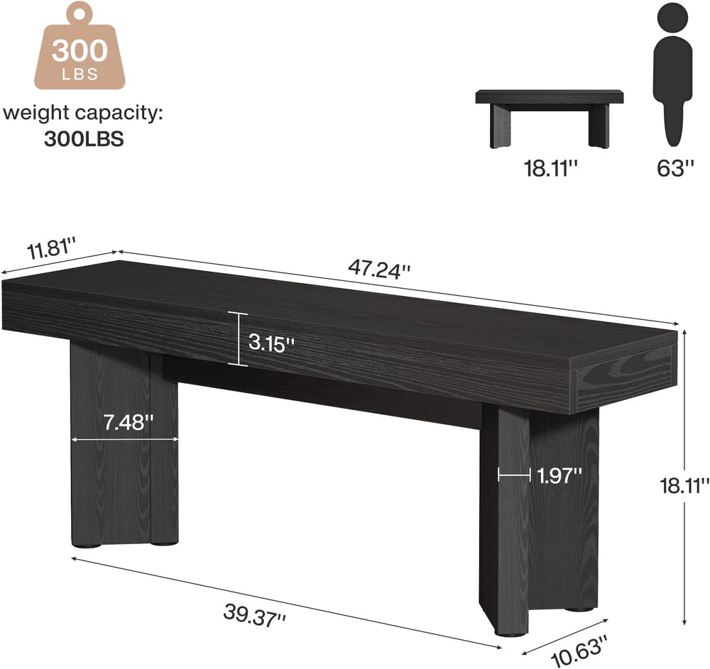 English Elm Triangular Leg Farmhouse Bench with Shoe Storage for Entryway or Kitchen Dining T3971P462359