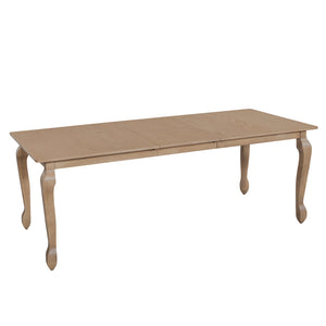 English Elm Christopher Knight Home® - EXT. EXT. DINING TABLE with French Country Cabriole Legs, Butterfly Leaf Expandable Rustic Chic 79.65" Light Natural N771P355876A