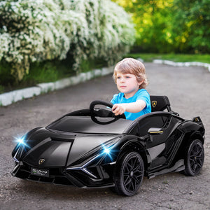 English Elm Qaba 12v Toddler Electric Motorcycle with Twist Throttle Rear Suspension Training Wheels W2225P249905