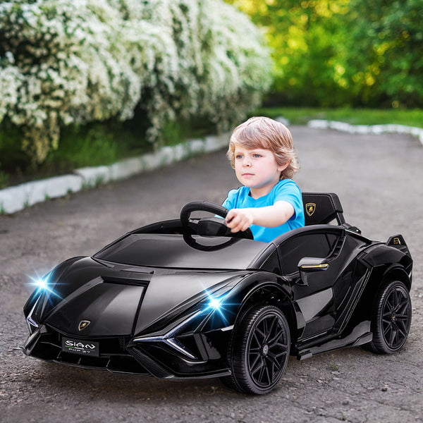 English Elm Qaba 12v Toddler Electric Motorcycle with Twist Throttle Rear Suspension Training Wheels W2225P249905