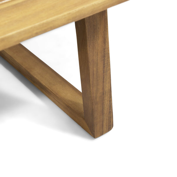 English Elm Christopher Knight Home® - BELGIAN Acacia Wood Loveseat and Coffee Table Set with Slatted Design and Water‑Resistant Cushions Teak 54 L x 31 W x 20.75 H 66742.00BGE