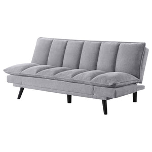 English Elm Fullerton Velvet Channel Tufted Convertible Sleeper Sofa with Splayed Legs for Studio Spaces B062P447778