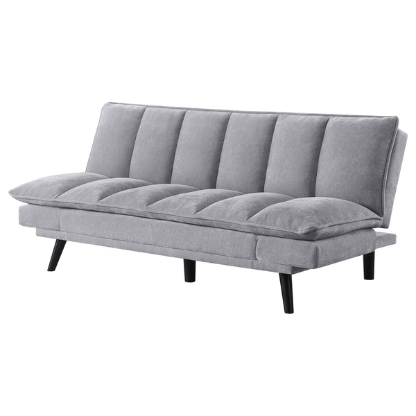 English Elm Fullerton Velvet Channel Tufted Convertible Sleeper Sofa with Splayed Legs for Studio Spaces B062P447778