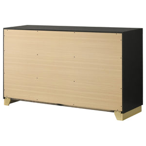 English Elm Sophia Elegant 6-Drawer Dresser With Gold Accents – Stylish Storage For Modern & Mid-Century Homes B062P353392-GIGA