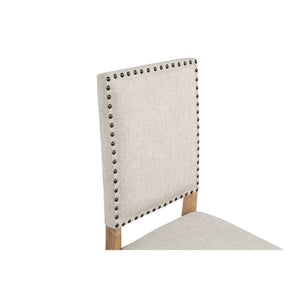 English Elm Carlos Upholstered Dining Chair Set with Nailhead Trim and Rubberwood Legs B062P447839