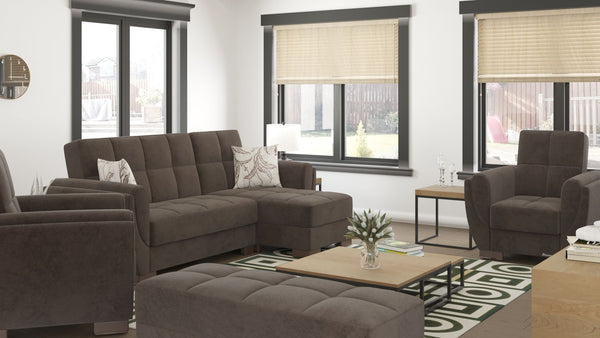 English Elm Primenest Versatile Upholstered Chaise Lounge - Convertible Sleeper With Storage & Pillows Included B030P303518-GIGA