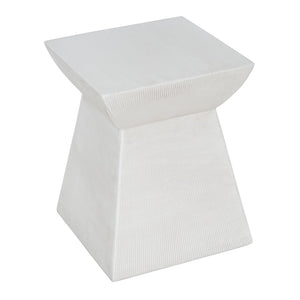 English Elm Antique-textured Magnesium Oxide Outdoor Side Table Sculptural Pedestal Patio Accent N768P371802W