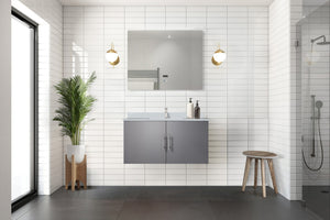 English Elm Dark Grey Bath Vanity With White Quartz Top - Modern Design, Spacious Storage & Easy Installation B2731P258604