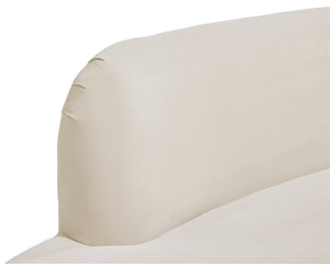 Sunpan Cassey Bench – Contemporary Curved Design with Gold Stainless Steel Base for Stunning Home Appeal Casablanca Cloud