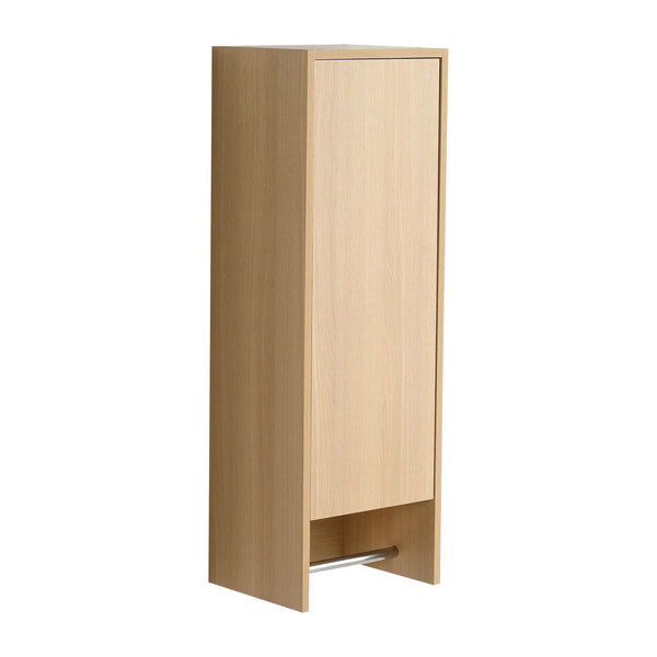 English Elm 12 Inch Wall Mounted Oak Storage Cabinet Soft Close Door for Bathroom or Study W1972P457945