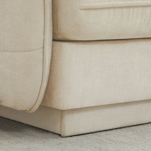 English Elm Chenille Cloud Loveseat with Quilted Back Pillows Deep Seat Comfort for Living Room W714S01747