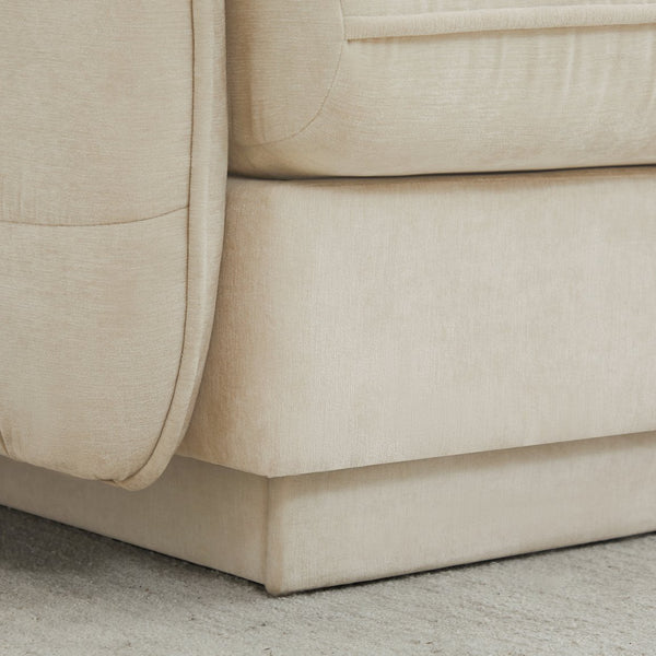 English Elm Chenille Cloud Loveseat with Quilted Back Pillows Deep Seat Comfort for Living Room W714S01747