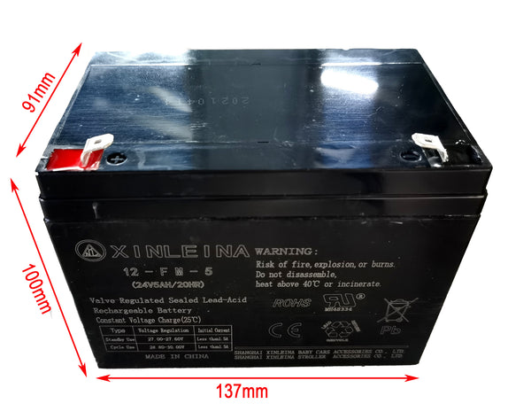 English Elm 24v 5ah Sealed Lead Acid Rechargeable Battery for Kids Ride on Cars and Utvs W1760P208335