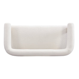 English Elm Christopher Knight Home® - Round boucle armrest loveseat with curved ergonomic design, compact cozy two-seater for small spaces and lofts Beige,Natural N771P370615M