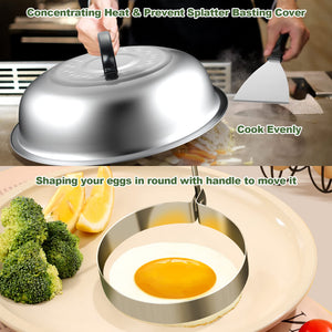 English Elm Griddle Accessories Set 18 Piece Stainless Steel Kit for Flat Top Outdoor Cooking W2181P480522